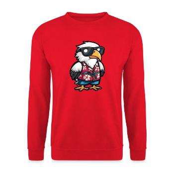 Vacances Eagle Comic - Sweat-shirt Unisexe - rouge - Devant - Alina (178cm) & Michal (187cm)