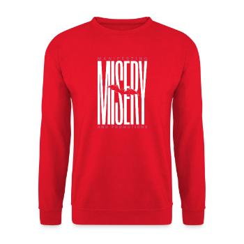 Manifestierender Violetter Sieges-Fledermaus - Unisex Pullover - Rot - Vorne - Alina (178cm) & Michal (187cm)