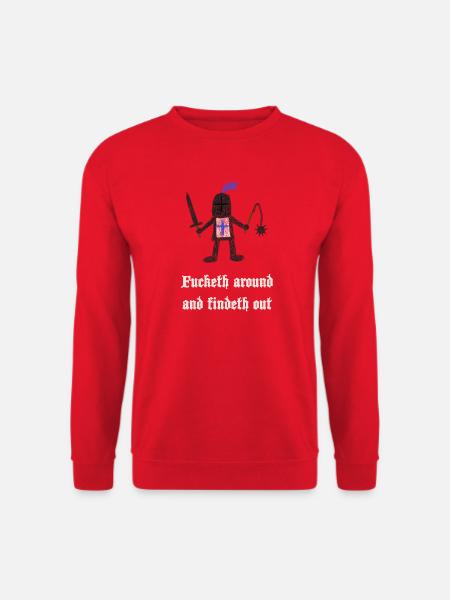 Kreuzritter: Ritter mit Schild und Keule - Unisex Pullover - Rot