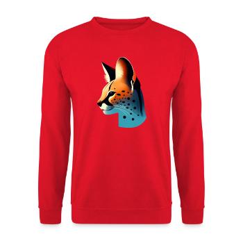 serval - Sweat-shirt Unisexe - rouge - Devant - Alina (178cm) & Michal (187cm)
