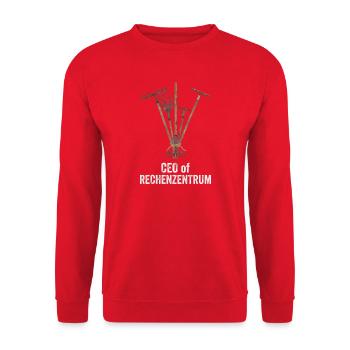 Full Stack Entwickler Coding Programmierer Full St - Unisex Pullover - Rot - Vorne - Alina (178cm) & Michal (187cm)