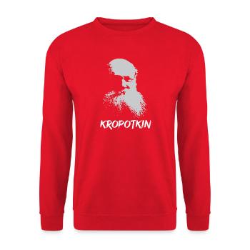 Peter Kropotkin, revolutionärer Denker, Silhouette - Unisex Pullover - Rot - Vorne - Alina (178cm) & Michal (187cm)
