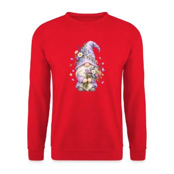Süße Zwerge unter den Gnomen - Unisex Pullover - Rot - Vorne - Alina (178cm) & Michal (187cm)