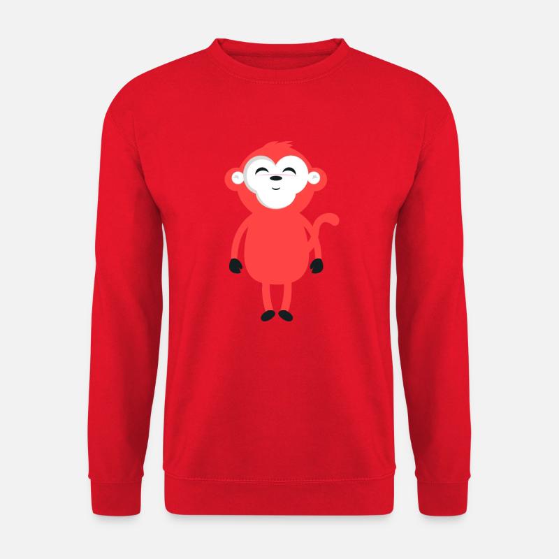 Lustiger Affe - Unisex Pullover - Rot