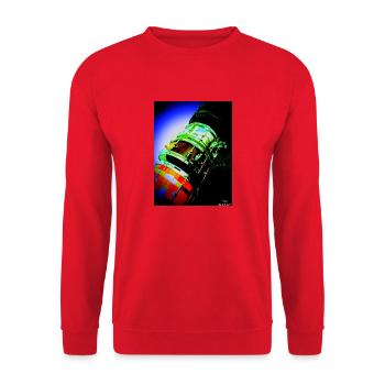 Train - Unisex Pullover - Rot - Vorne - Alina (178cm) & Michal (187cm)
