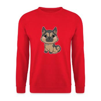 Chien de berger allemand - Sweat-shirt Unisexe - rouge - Devant - Alina (178cm) & Michal (187cm)