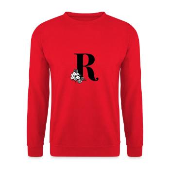 BuchstabeR - Unisex Pullover - Rot - Vorne - Alina (178cm) & Michal (187cm)