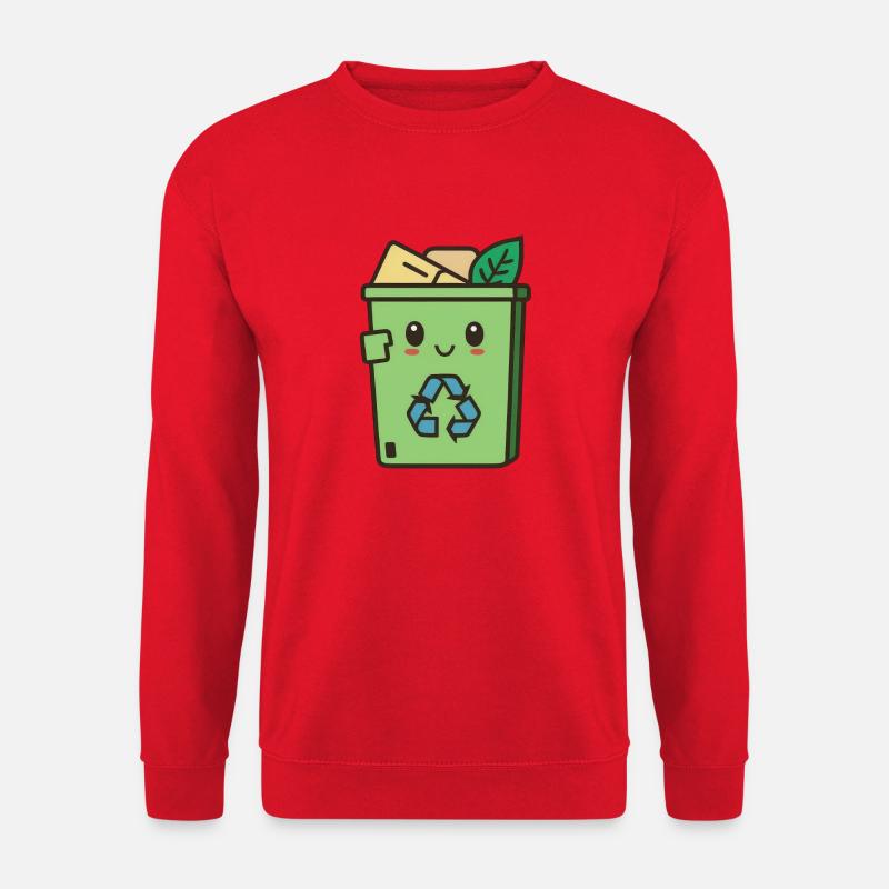 niedliches Recycling - Unisex Pullover - Rot