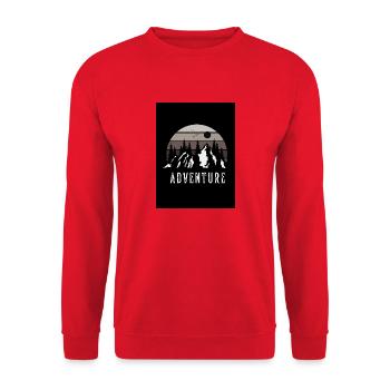 Abenteuer - Unisex Pullover - Rot - Vorne - Alina (178cm) & Michal (187cm)
