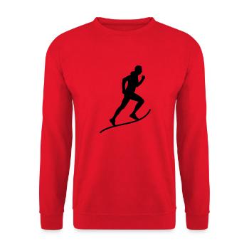 Triathlon Swim Bike Run Marathon - Unisex Pullover - Rot - Vorne - Alina (178cm) & Michal (187cm)