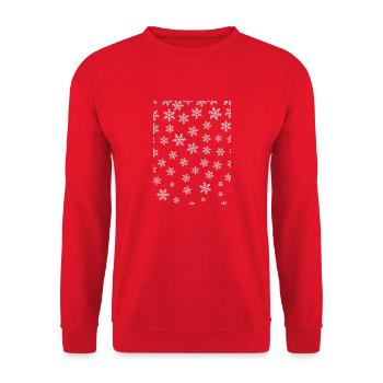 Snowflakes 02 - Unisex Sweatshirt - red - Front - Alina (178cm) & Michal (187cm)