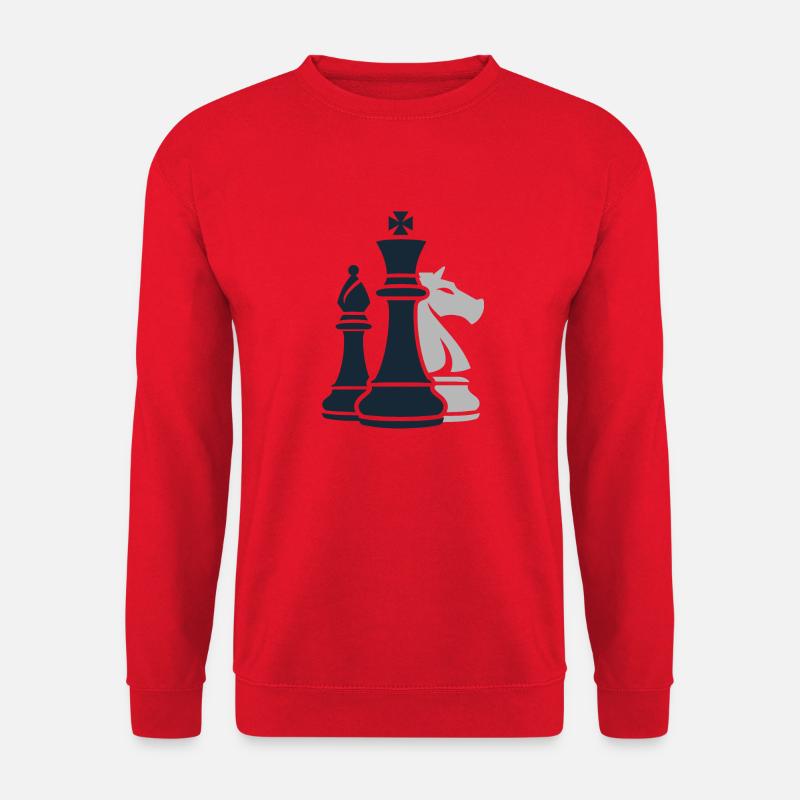 Schachfiguren - Unisex Pullover - Rot