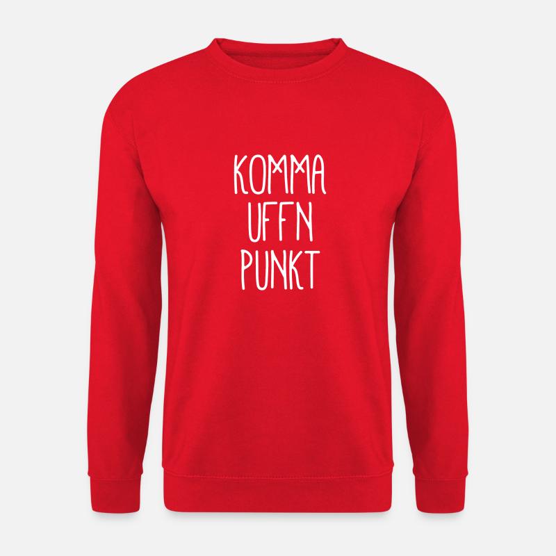 Berlin Dialekt - Komma Uffn Punkt - Unisex Pullover - Rot