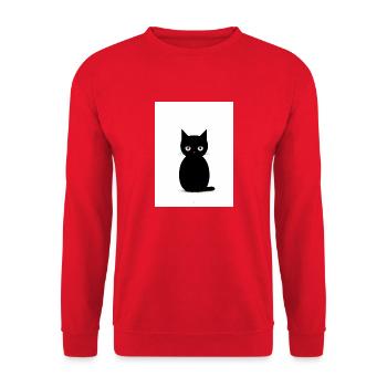 Lonely Cat - Unisex Sweatshirt - red - Front - Alina (178cm) & Michal (187cm)