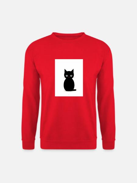 Lonely Cat - Unisex Sweatshirt - red