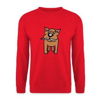Chien, Monstre, Maléfique, Dangereux, Loup, Dents acérées - Sweat-shirt Unisexe - rouge - Devant - Alina (178cm) & Michal (187cm)