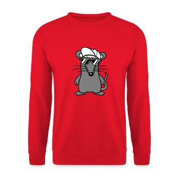 Souris Lunettes de soleil Cool Cappy Cap Chapeau Adolescents - Sweat-shirt Unisexe - rouge - Devant - Alina (178cm) & Michal (187cm)
