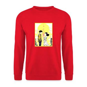 loving pair - Unisex Sweatshirt - red - Front - Alina (178cm) & Michal (187cm)