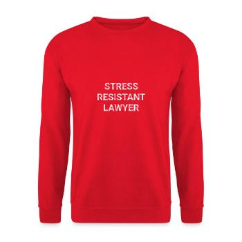 Stress Resistant Lawyer - Unisex Sweatshirt - red - Front - Alina (178cm) & Michal (187cm)