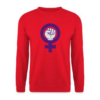Symbole féministe Droits des femmes Faust - Sweat-shirt Unisexe - rouge - Devant - Alina (178cm) & Michal (187cm)