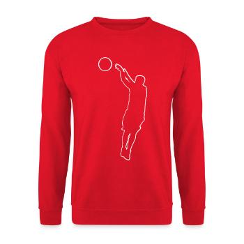 Basketball Basketballer - Unisex Pullover - Rot - Vorne - Alina (178cm) & Michal (187cm)