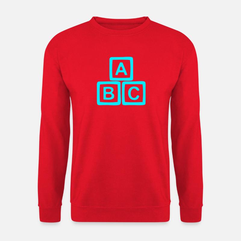 Neon ABC Block Pattern - Unisex Sweatshirt - red