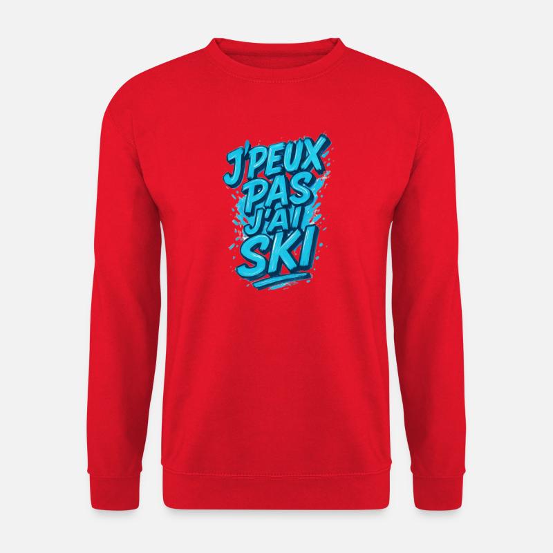 Ich kann nicht Skifahren. - Unisex Pullover - Rot