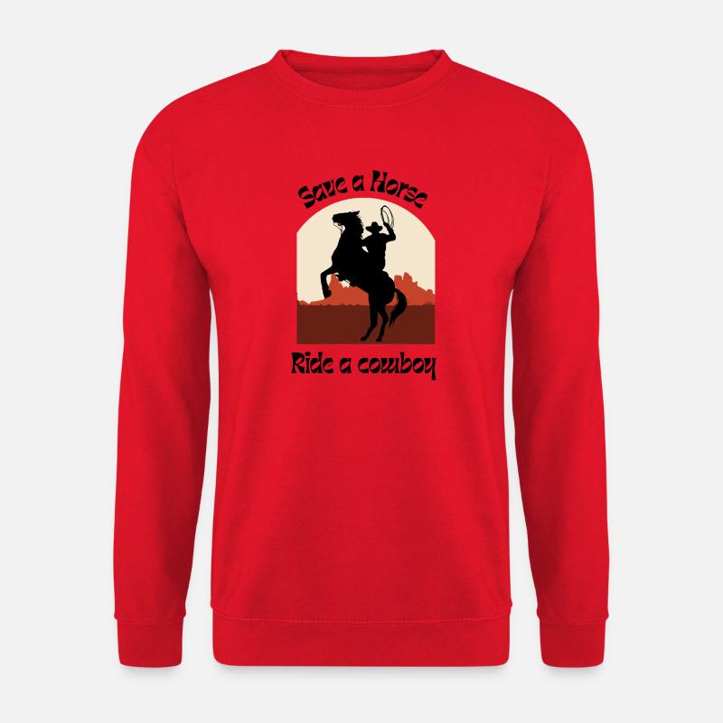 Sattelhelden Western Silhouette - Unisex Pullover - Rot