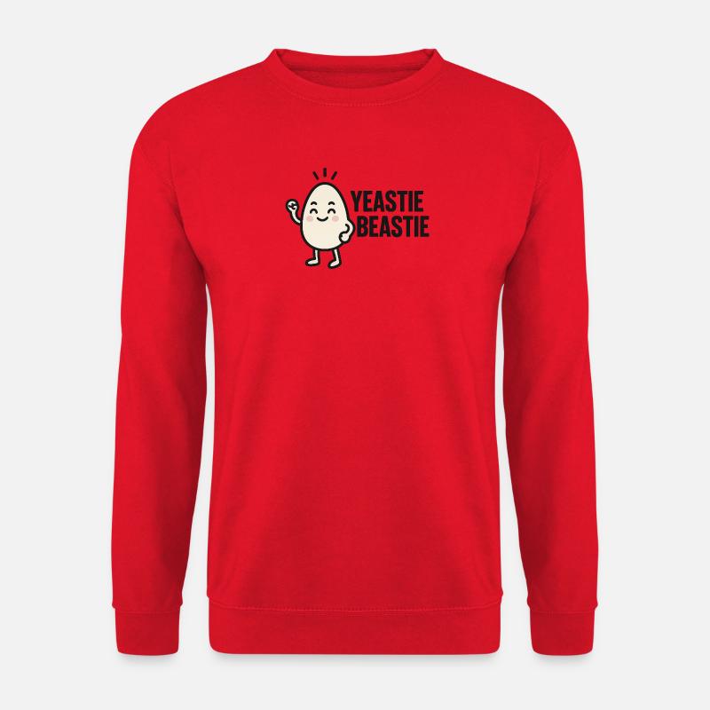 Yeastie Beastie Motiv Shirt - Unisex Pullover - Rot