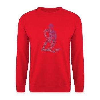 Floorball Graphics for Floorball - Unisex Sweatshirt - red - Front - Alina (178cm) & Michal (187cm)