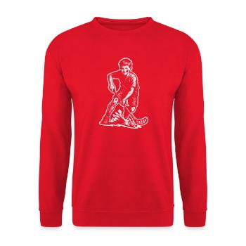 Great floorball gift for floorball - Unisex Sweatshirt - red - Front - Alina (178cm) & Michal (187cm)