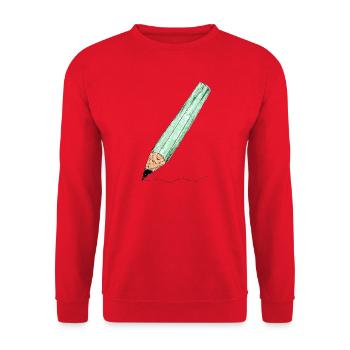 Mint Green Pencil - Sketch - Unisex Sweatshirt - red - Front - Alina (178cm) & Michal (187cm)
