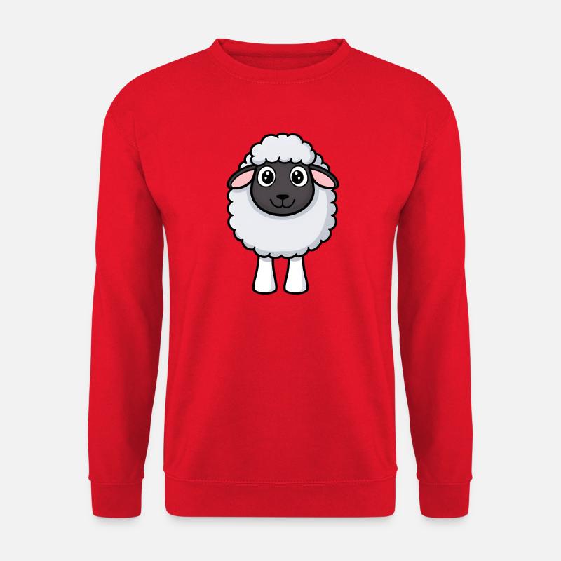 Zottel-Schaf Kuschel-Design - Unisex Pullover - Rot