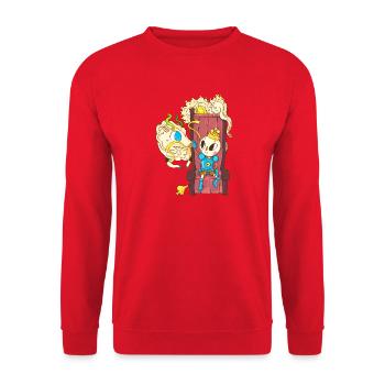 Dragon and onion - Unisex Sweatshirt - red - Front - Alina (178cm) & Michal (187cm)