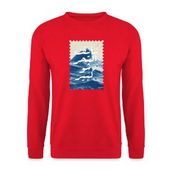 Fairuz | Arabian nostalgia - Unisex Sweatshirt - red - Front - Alina (178cm) & Michal (187cm)