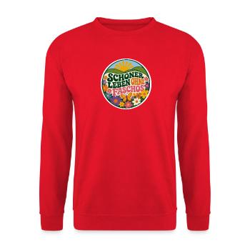 Schöner leben ohne Faschos - Unisex Pullover - Rot - Vorne - Alina (178cm) & Michal (187cm)