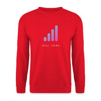 Dial Tone - Signal Minimal - Unisex Pullover - Rot - Vorne - Alina (178cm) & Michal (187cm)