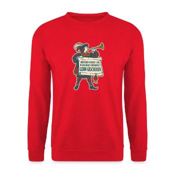 München 1158 Gern geschehen - Unisex Pullover - Rot - Vorne - Alina (178cm) & Michal (187cm)