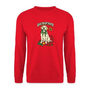 Gassi-Beauftragter - Unisex Pullover - Rot - Vorne - Alina (178cm) & Michal (187cm)