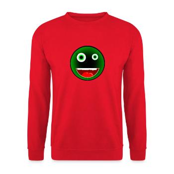 Verrückter Emoji für jedermann! - Unisex Pullover - Rot - Vorne - Alina (178cm) & Michal (187cm)