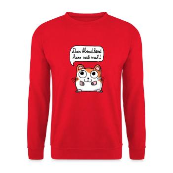 Dein Abendland - Unisex Pullover - Rot - Vorne - Alina (178cm) & Michal (187cm)
