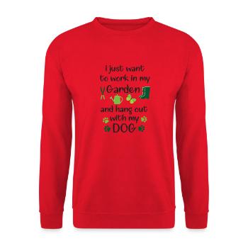 GARDENING AND DOGS LOVERS BEST GIFTS - Sweat-shirt Unisexe - rouge - Devant - Alina (178cm) & Michal (187cm)