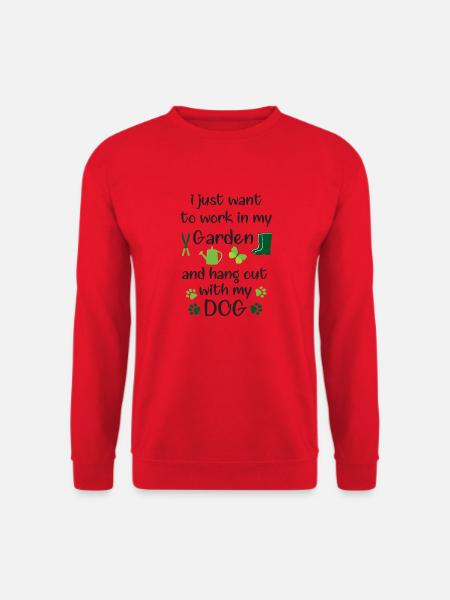 GARDENING AND DOGS LOVERS BEST GIFTS - Unisex Sweatshirt - red