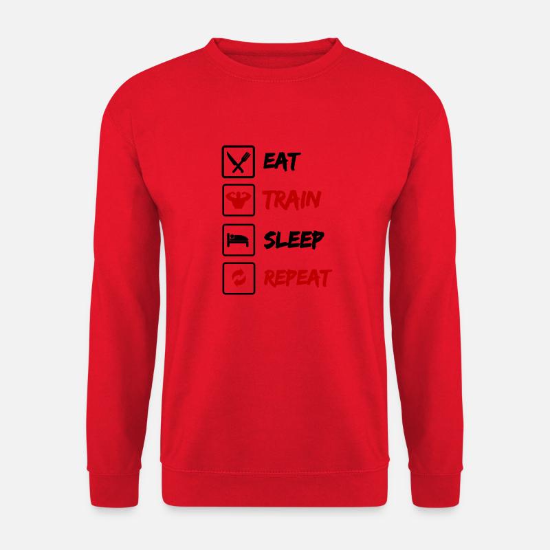 Eat Train Sleep Repeat - Unisex Pullover - Rot