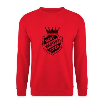best brother ever - Unisex Sweatshirt - red - Front - Alina (178cm) & Michal (187cm)