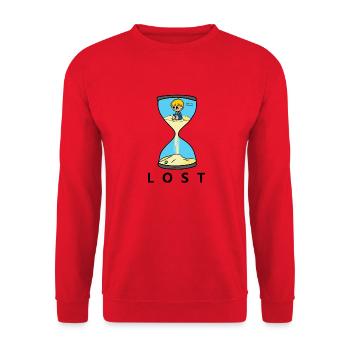 lostBlack - Unisex Pullover - Rot - Vorne - Alina (178cm) & Michal (187cm)