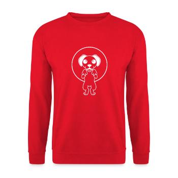CHIEN CHAT ANIMAL DE COMPAGNIE - Sweat-shirt Unisexe - rouge - Devant - Alina (178cm) & Michal (187cm)