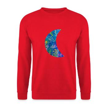 Flower moon - Unisex Sweatshirt - red - Front - Alina (178cm) & Michal (187cm)