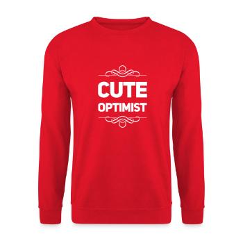 Geschenkidee Taufe - Unisex Pullover - Rot - Vorne - Alina (178cm) & Michal (187cm)