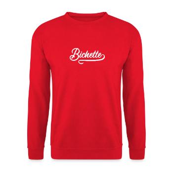 Bichette vintage - Sweat-shirt Unisexe - rouge - Devant - Alina (178cm) & Michal (187cm)